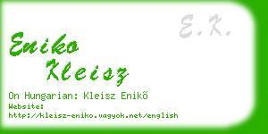 eniko kleisz business card
